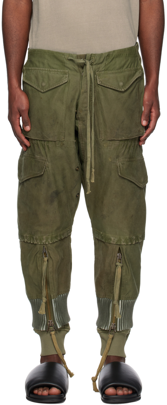Greg Lauren: Khaki Army Jacket Cargo Pants | SSENSE