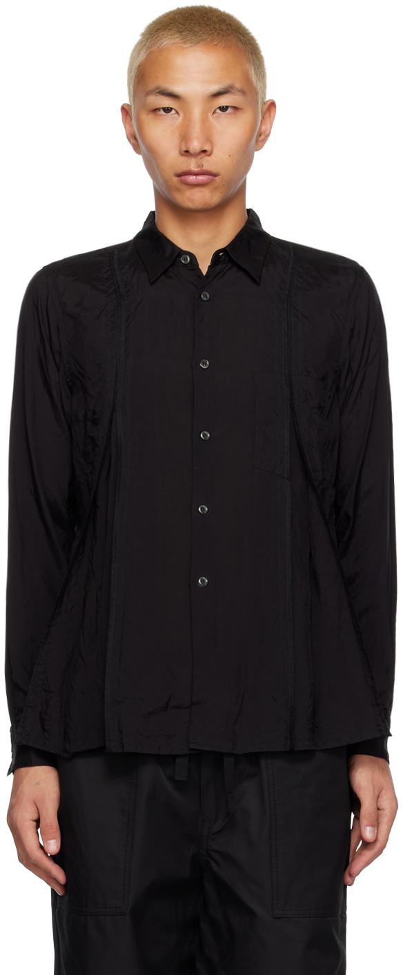 Black Pleated Shirt