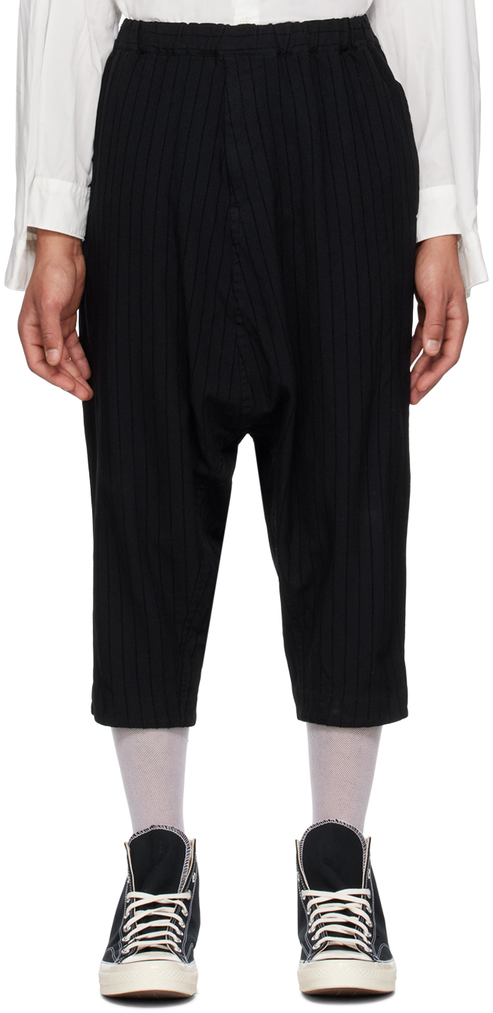 Black Comme des Garçons Black Striped Trousers