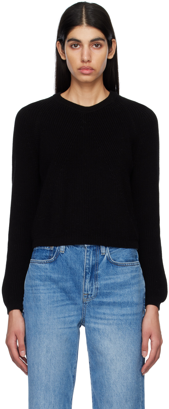 Joseph Black Raglan Sweater In 0010 Black