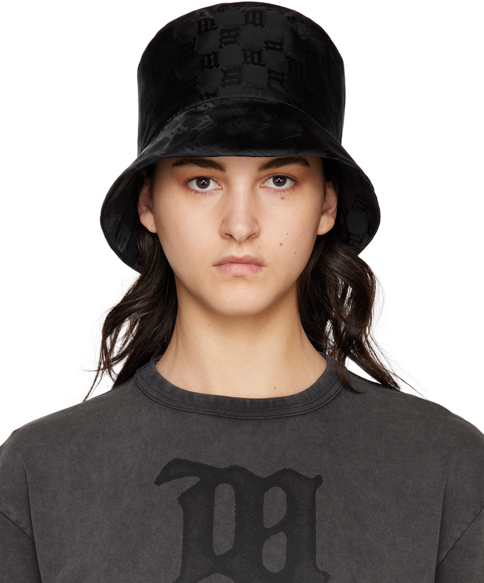 Shop Misbhv Black Monogram Bucket Hat