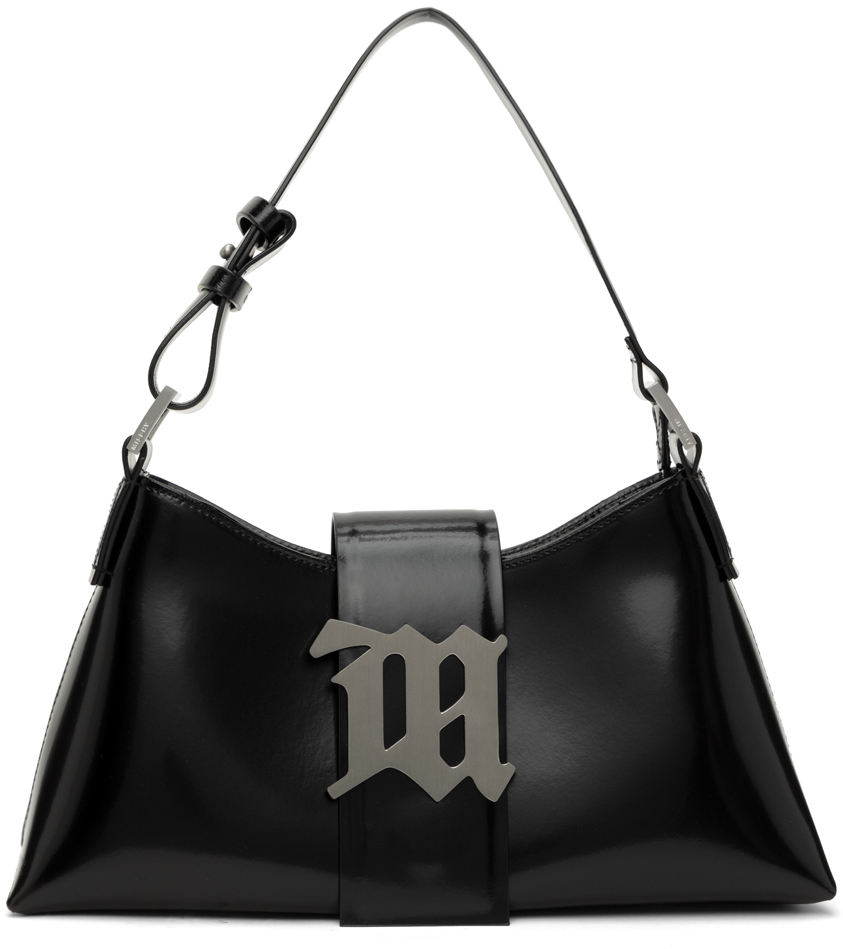 Misbhv Leather Logo-plaque Shoulder Bag In Black