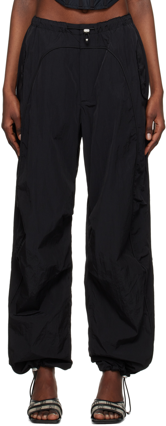 MISBHV Black Parachute Trousers SSENSE