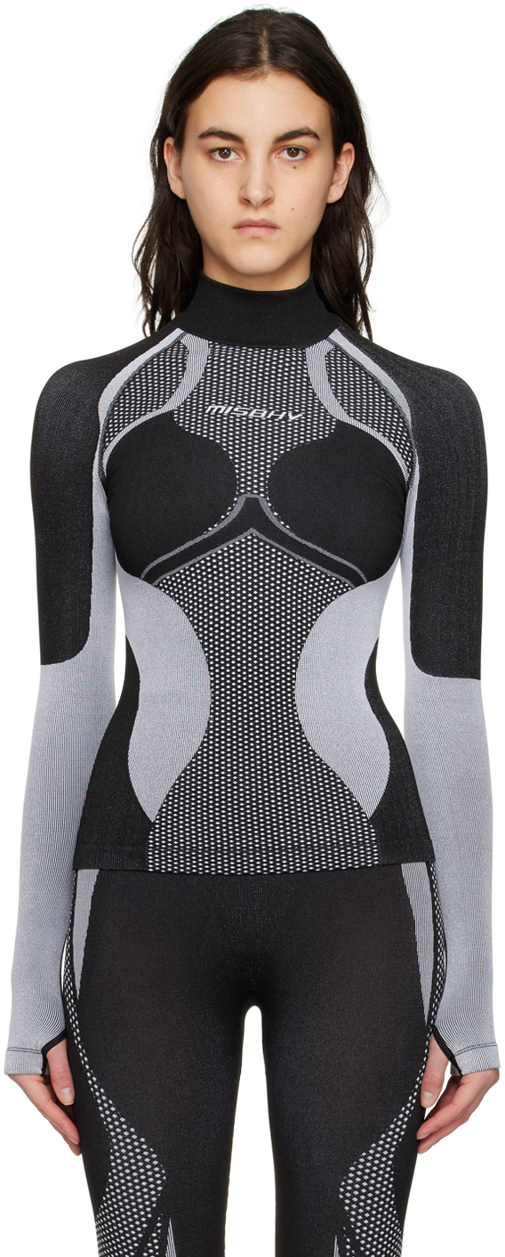 Misbhv X Browns Base Layer Ski Top In Black/white