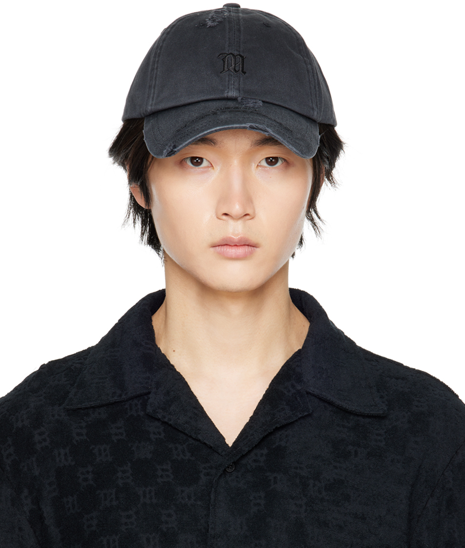Misbhv Black Culture Research Unit Washed Cap In 22330955 Washed Blac