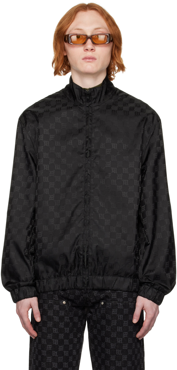 MISBHV BLACK MONOGRAM TRACK JACKET