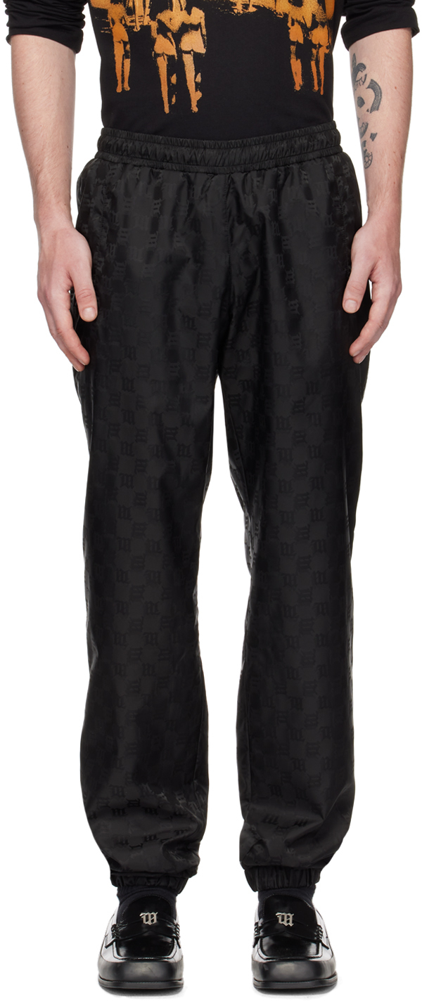 Shop Misbhv Black Monogram Trousers In 20971300 Black