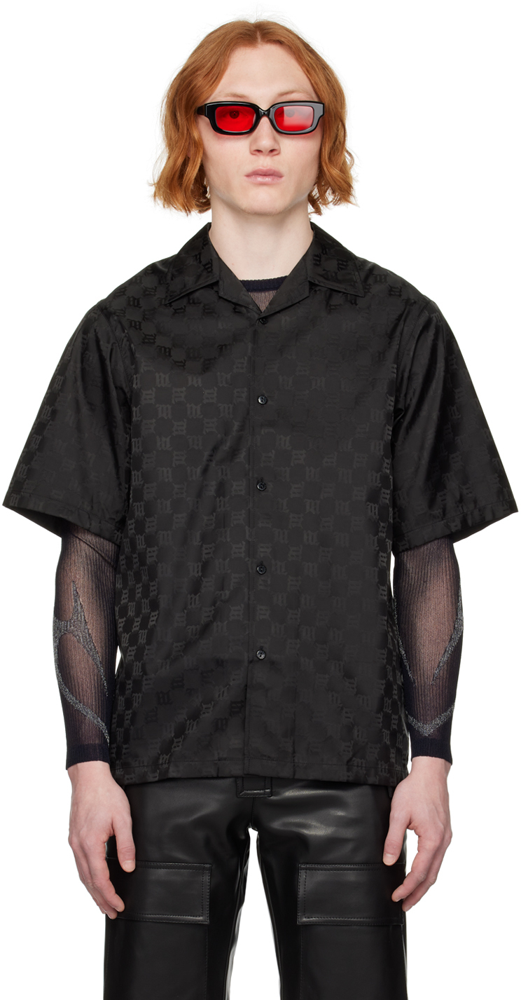 Shop Misbhv Black Monogram Shirt In 20971291 Black