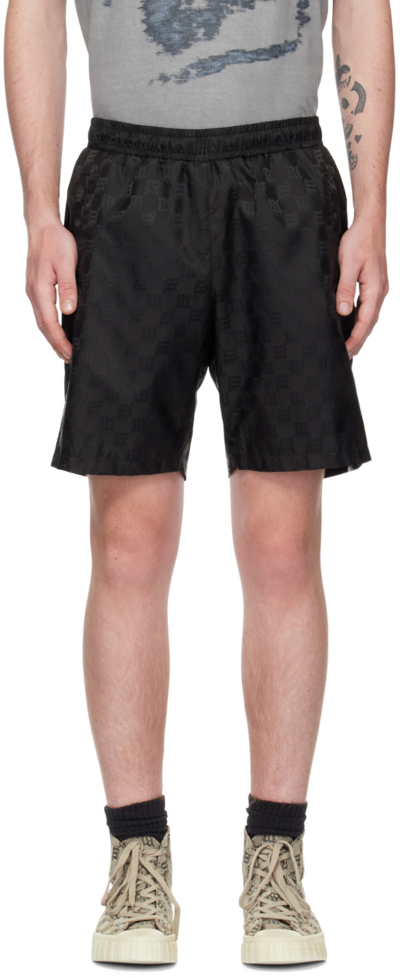 MISBHV Monogram Nylon Long Shorts Black (022M326)