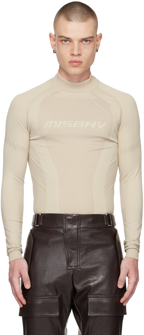 Misbhv Sport Europa Long-sleeve T-shirt In 22330637 Beige