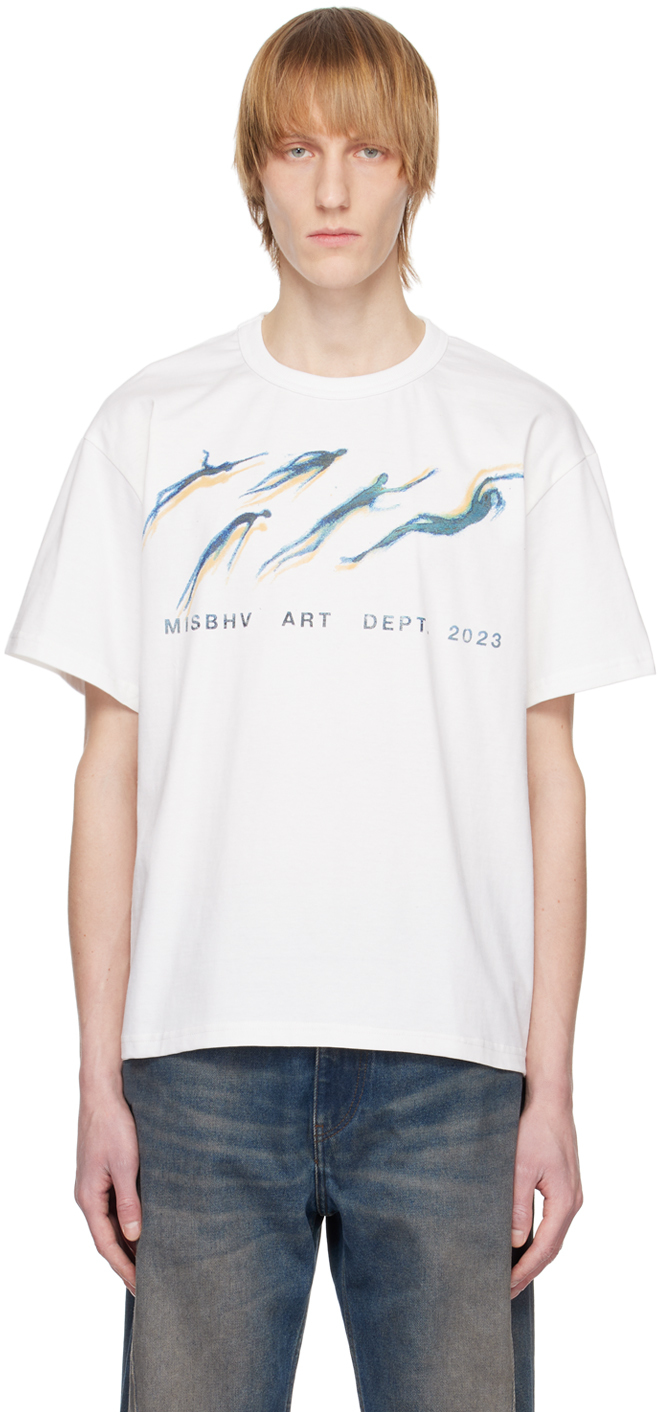 Misbhv Graphic Cotton T-shirt In Weiss