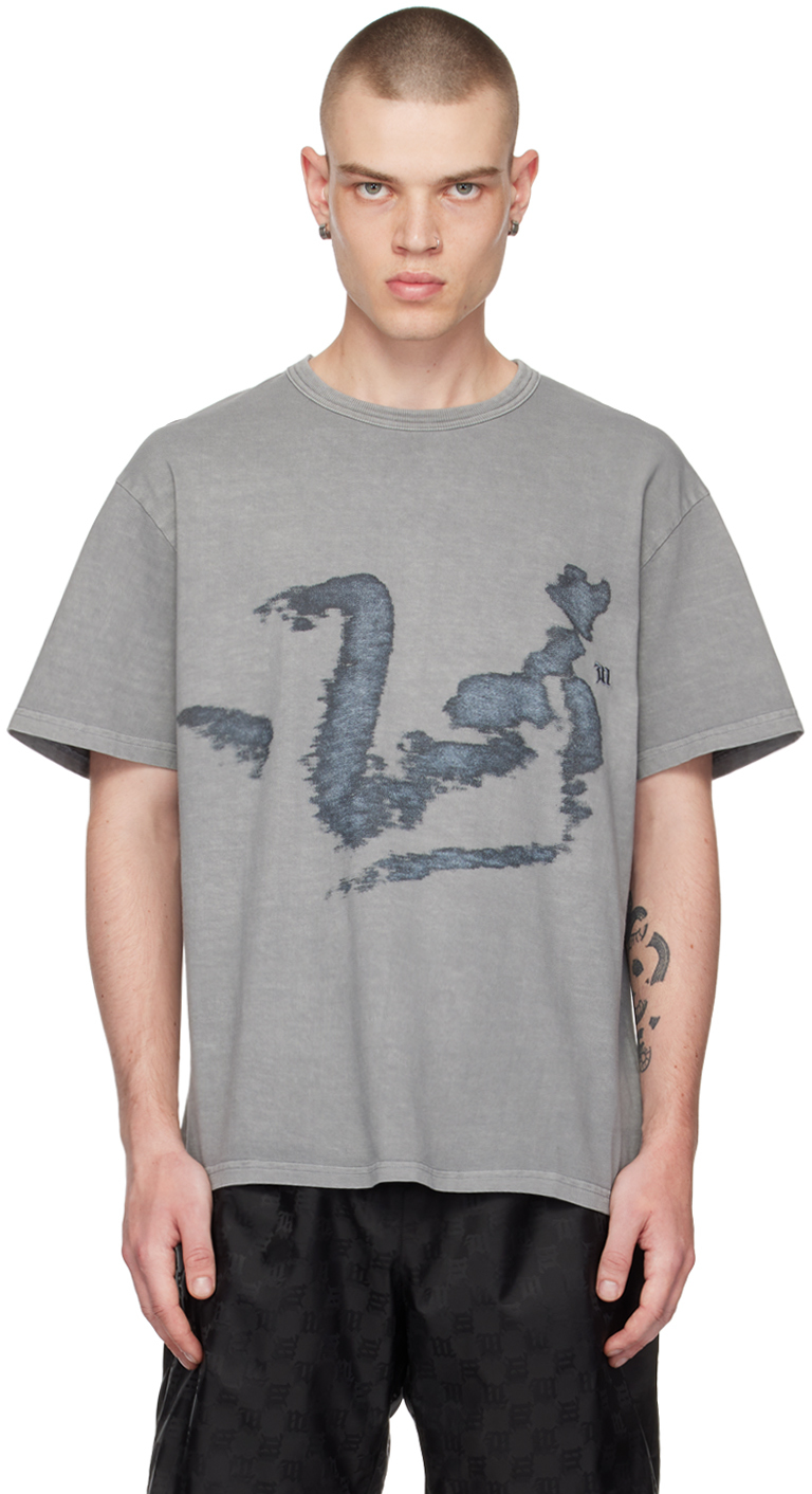Shop Misbhv Gray Gaspar T-shirt In 22330892 Dove