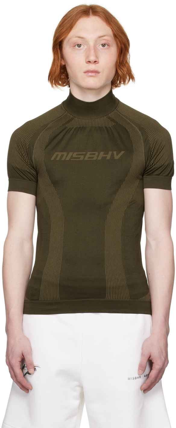 Misbhv Green Jacquard Sweater In 21153689 Olive
