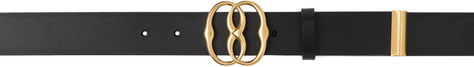 Bally Black Emblem Belt