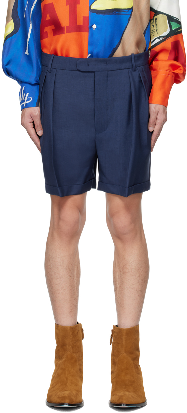 Navy Bermuda Shorts by Bally on Sale