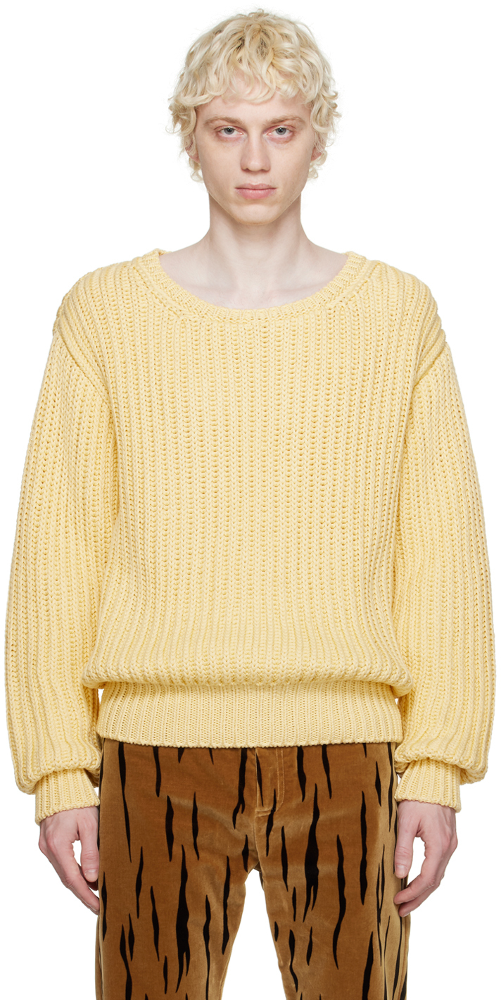 BALLY YELLOW CREWNECK SWEATER