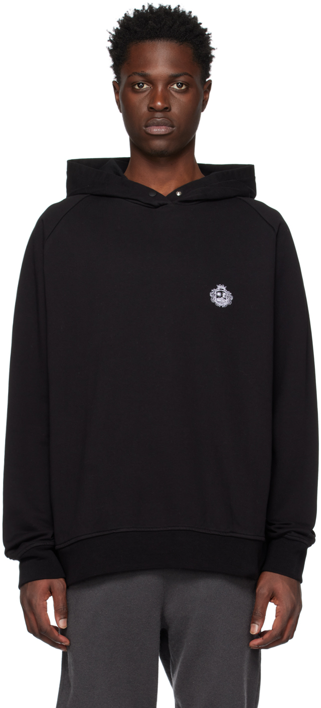 Shop Bally Black Graphic Hoodie