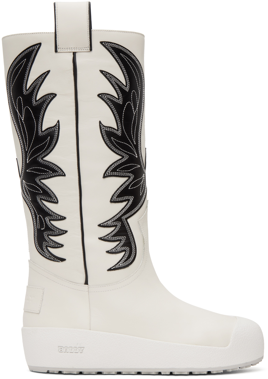 Endelig Smuk At læse Bally: White Bally Curling Montana Combat Boots | SSENSE