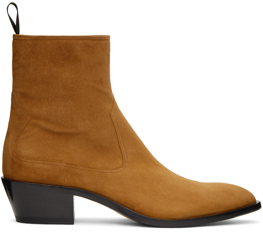 Bally Pointed-toe Suede Ankle Boots In U852 Brown