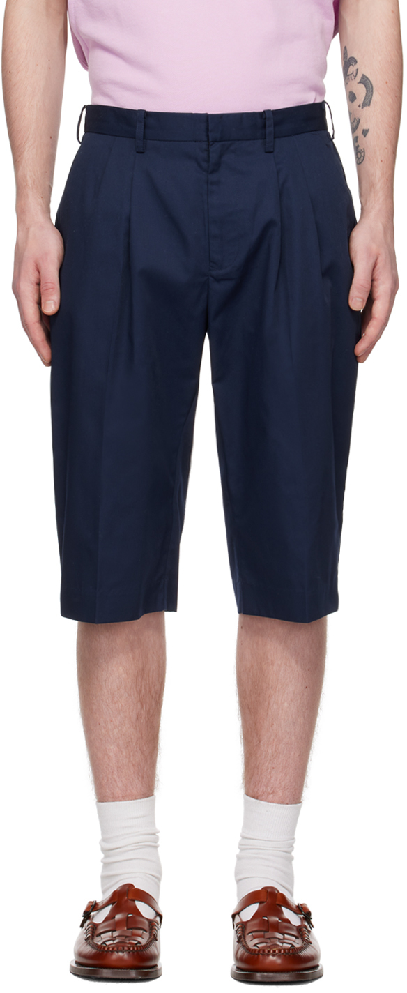 Viktor & Rolf Mister Mister Navy Pleated Shorts