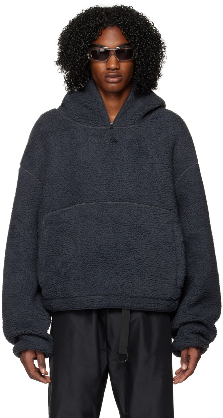 Entire Studios: Grey Fluffy Hoodie | SSENSE