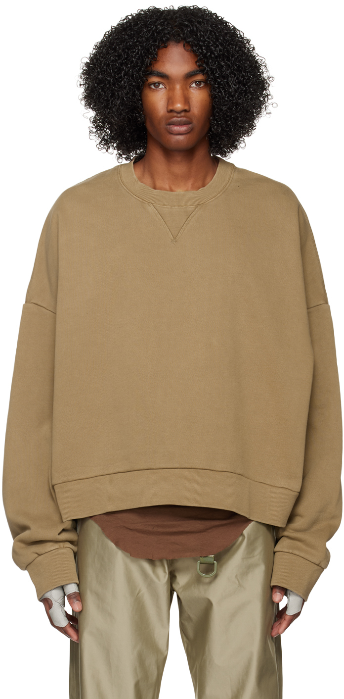 Entire Studios: Khaki Box Sweatshirt | SSENSE Canada