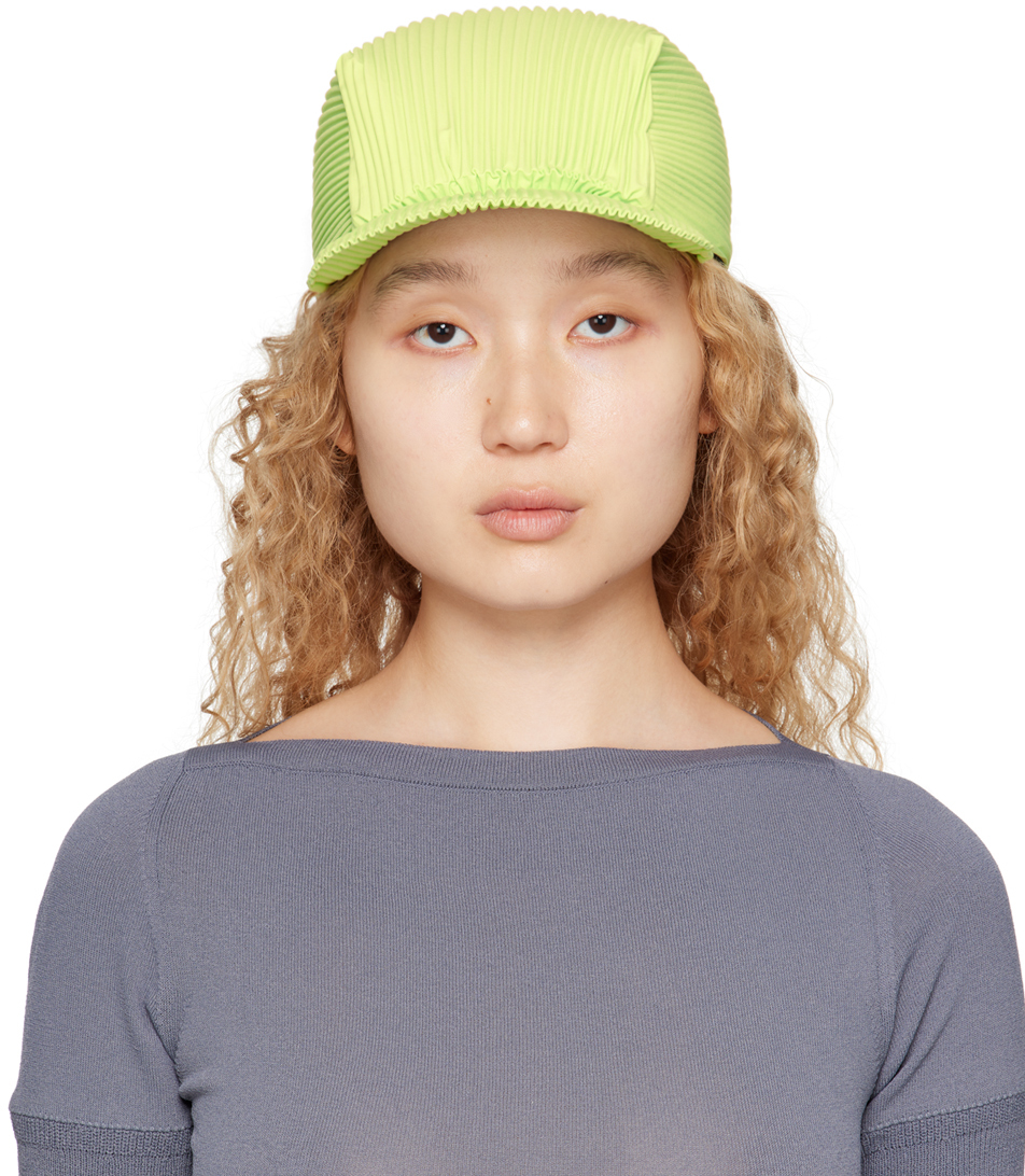 Green Pleats Cap