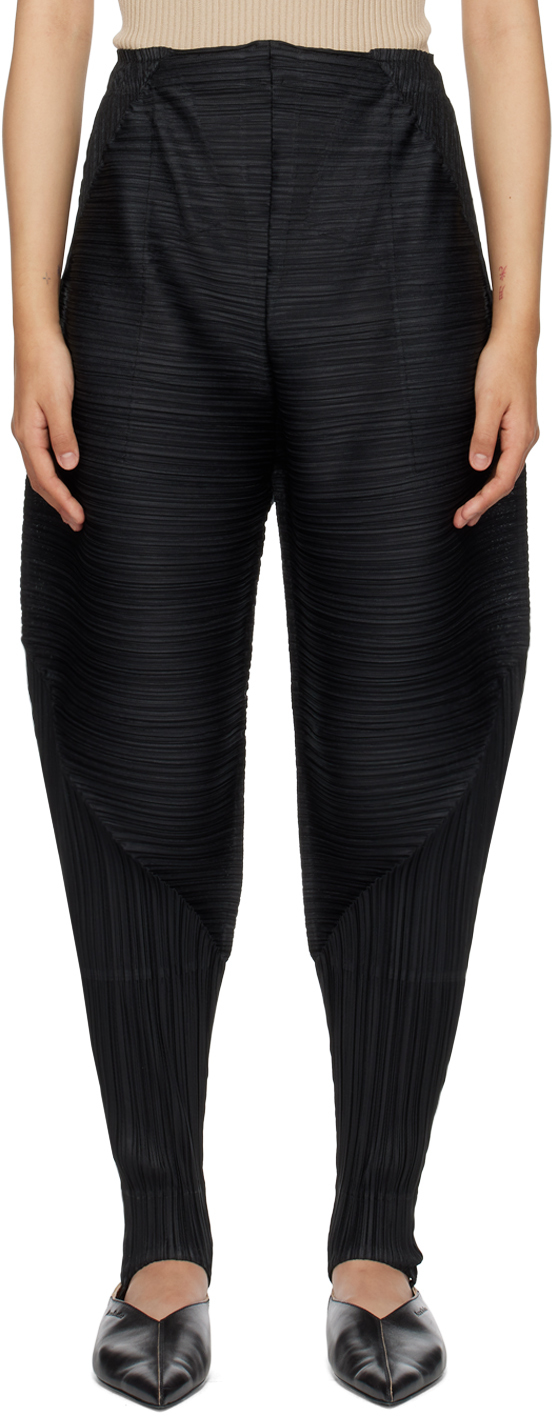 Pleats Please Issey Miyake Black Thicker Bottoms 2 Trousers