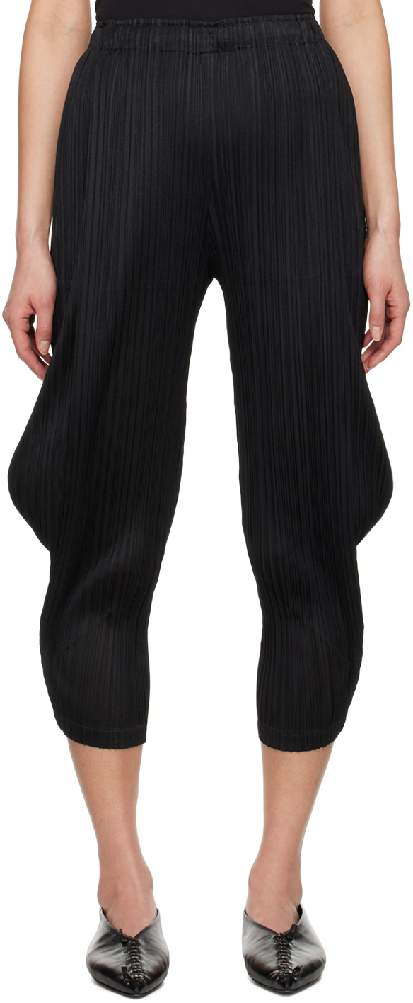 Pleats Please Issey Miyake Black Monthly Colors January Trousers
