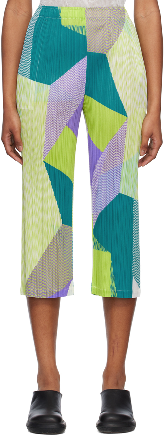 ISSEY MIYAKE MULTICOLOR CROSSROAD TROUSERS