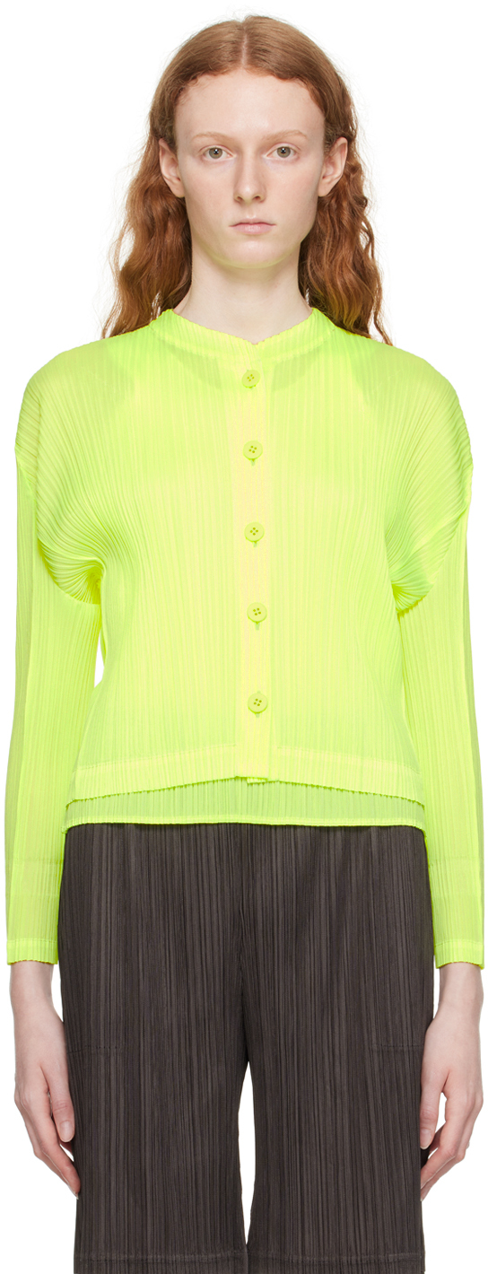 Yellow Monthly Colors March Cardigan by PLEATS PLEASE ISSEY MIYAKE on Sale