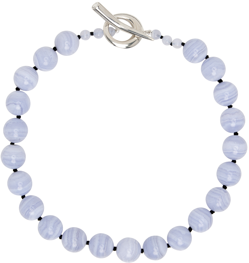Sophie Buhai Blue Medium Chalcedony Collar Necklace
