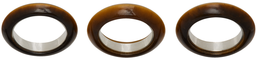 Brown Tiger's Eye Clara Ring Set