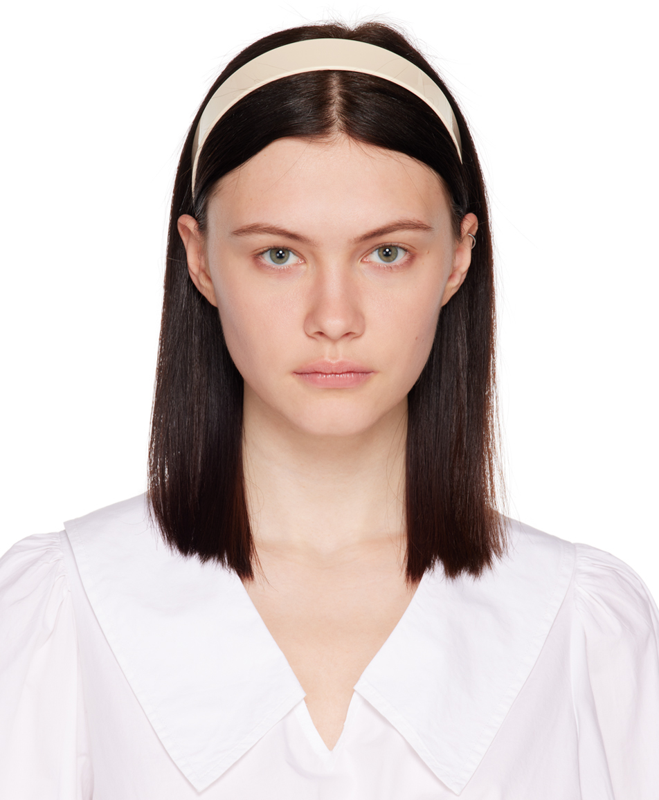 Sophie Buhai Off-white Thin Bessette Headband In Ivory