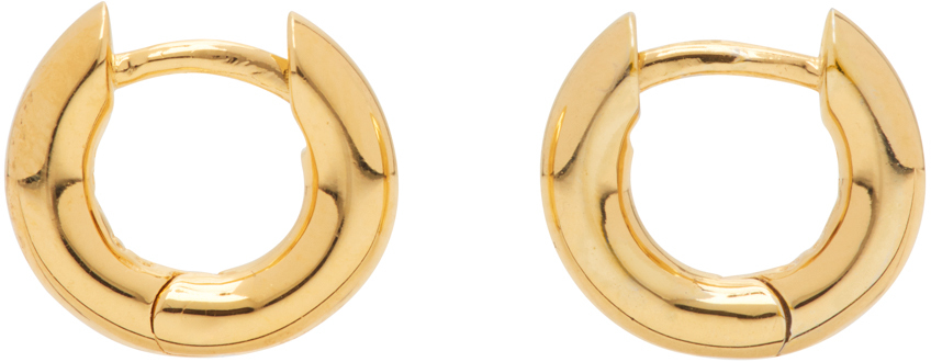 Sophie Buhai: Gold Tiny Bagel Hoop Earrings | SSENSE Canada