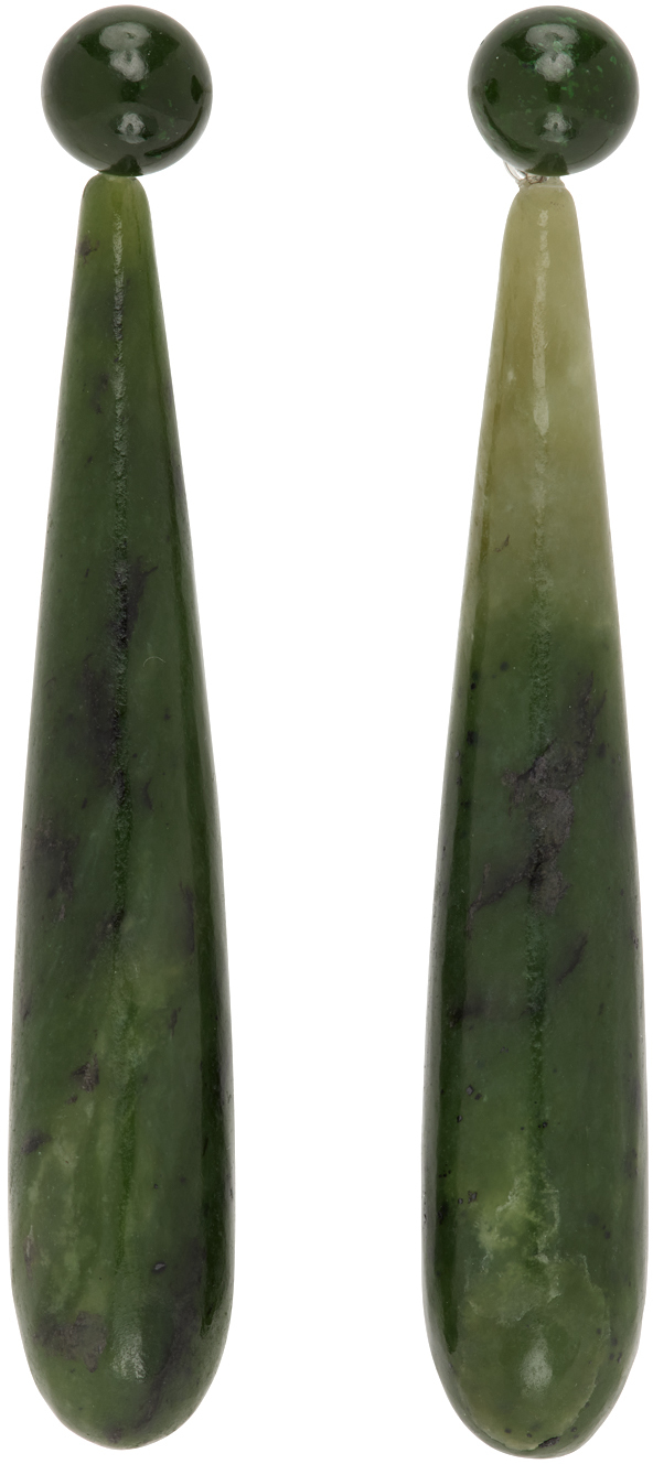Green Jade Large Angelika Earrings