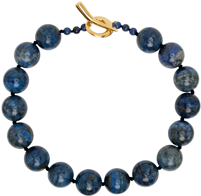 Sophie Buhai Blue Lapis Everyday Boule Necklace In 18k Gold Vermeil, La