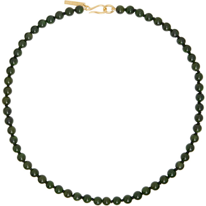 Sophie Buhai Green Tiny Jade Boule Necklace