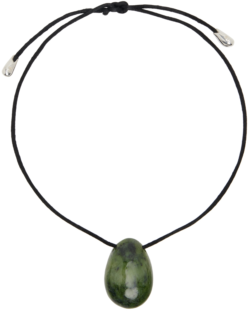 Black Jade Egg Choker