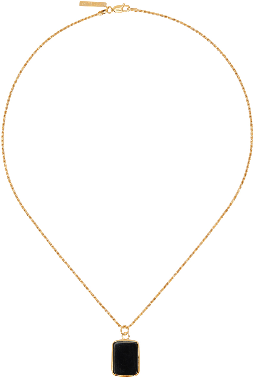 Sophie Buhai: Gold Rectangle Pendant Necklace | SSENSE