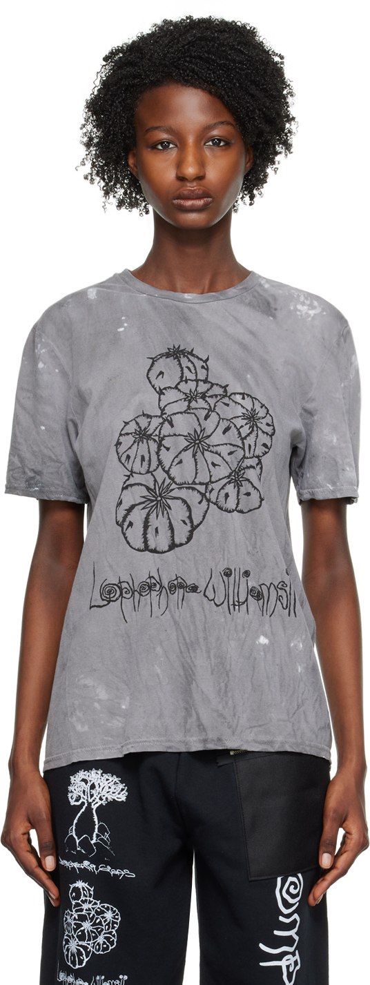 Westfall Gray 'lophophora' T-shirt In Dirty Charcoal