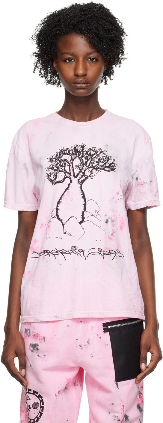 Westfall Pink 'dorstenia Gigas' T-shirt In Dirty Pink