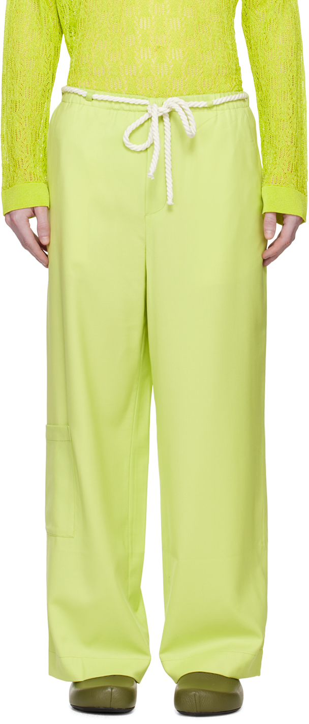 Green Super Loose Trousers