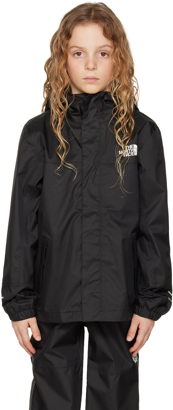 THE NORTH FACE KIDS BLACK ANTORA BIG KIDS RAIN JACKET