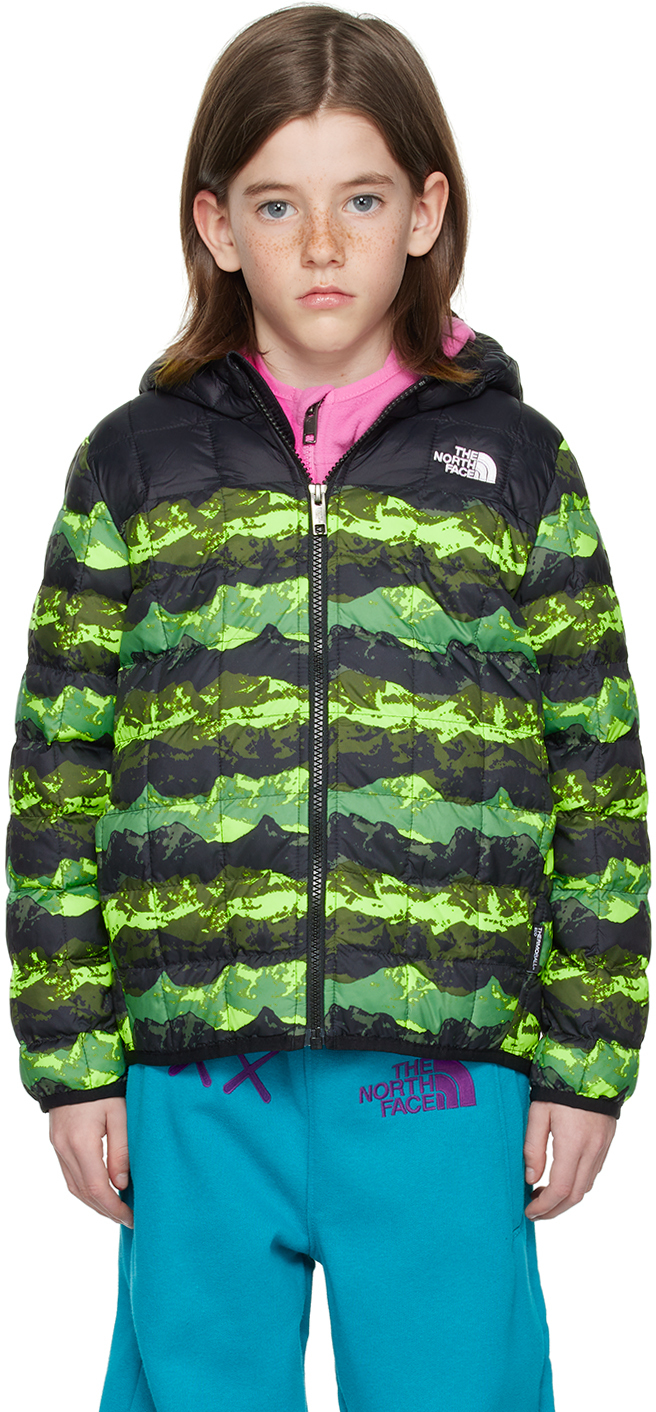The North Face Kids Green Hooded Little Kids Jacket In Deep Grass Green Mou