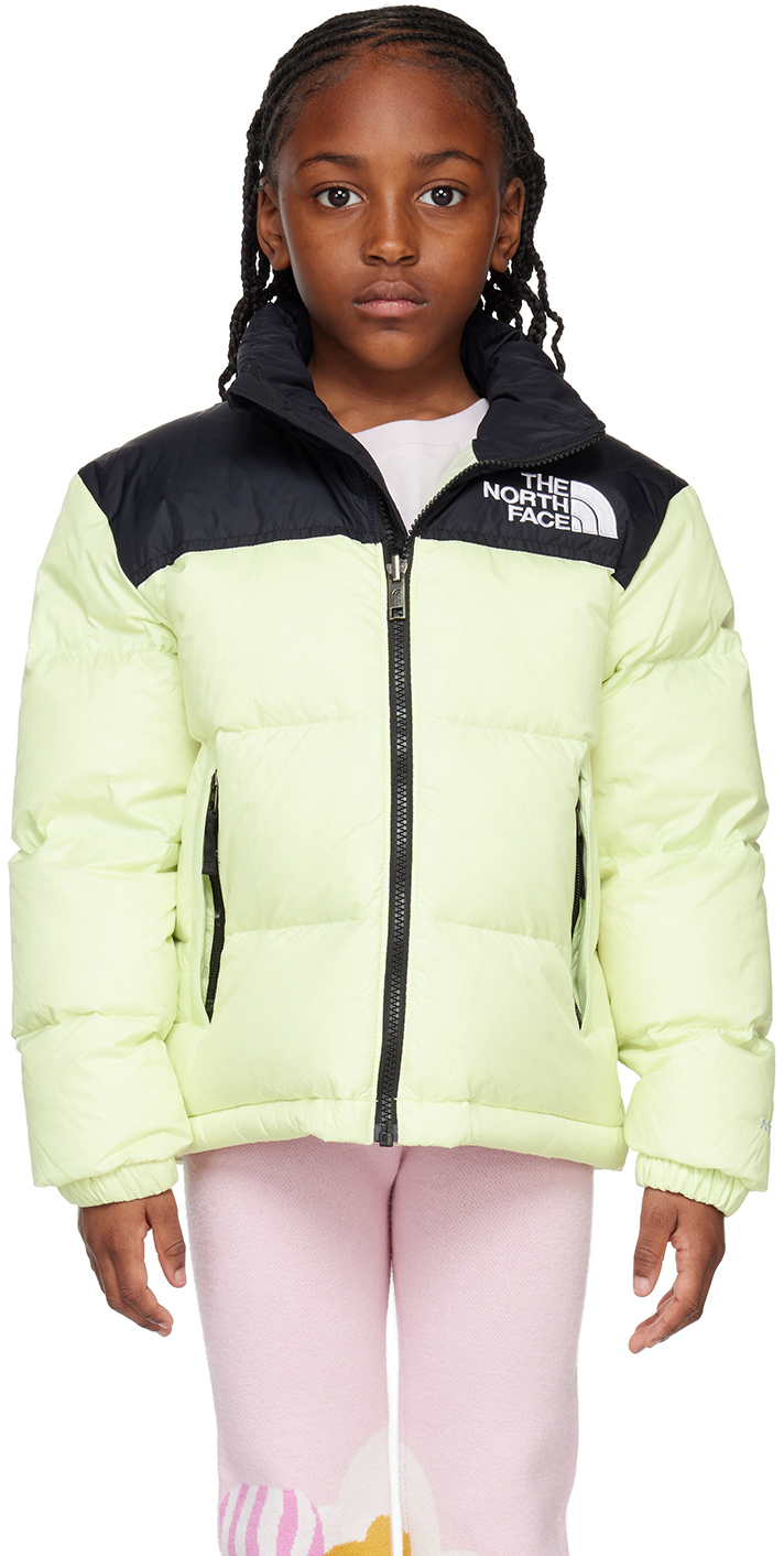The North Face Kids Green 1996 Retro Nuptse Down Jacket In Lime Cream N13