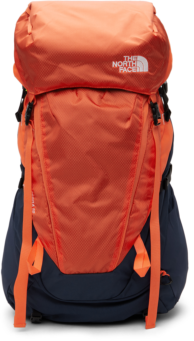 Kids Orange & Navy Terra 55 Backpack by The North Face Kids