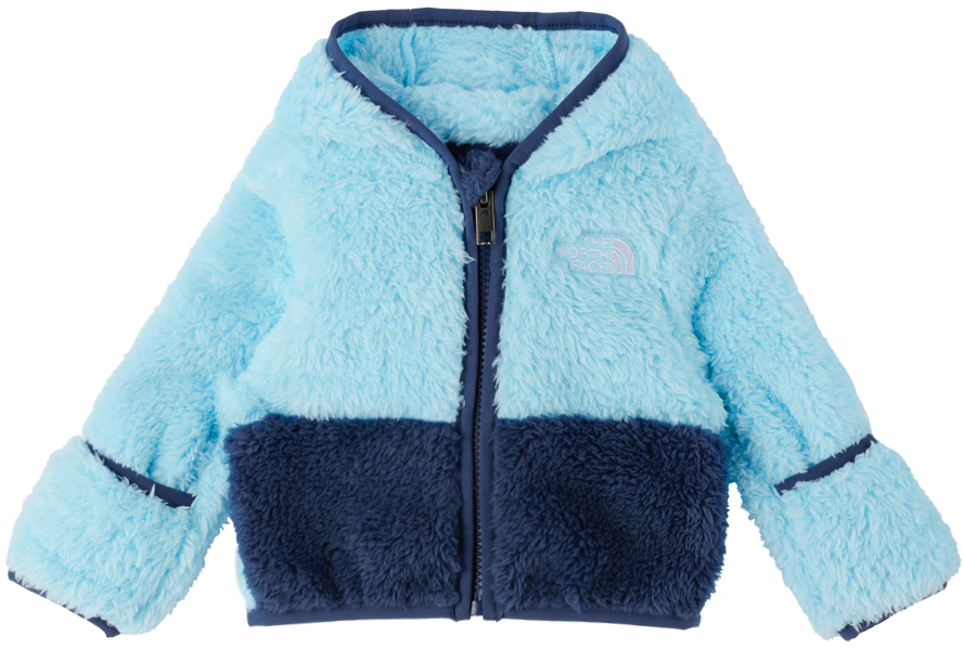 The North Face Unisex Color Blocked Faux Fur Baby Bear Hoodie - Baby In Atomizer Blue