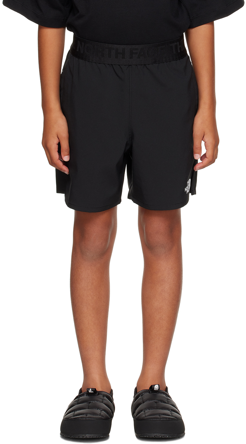 THE NORTH FACE KIDS BLACK 'ON THE TRAIL' BIG KIDS SHORTS