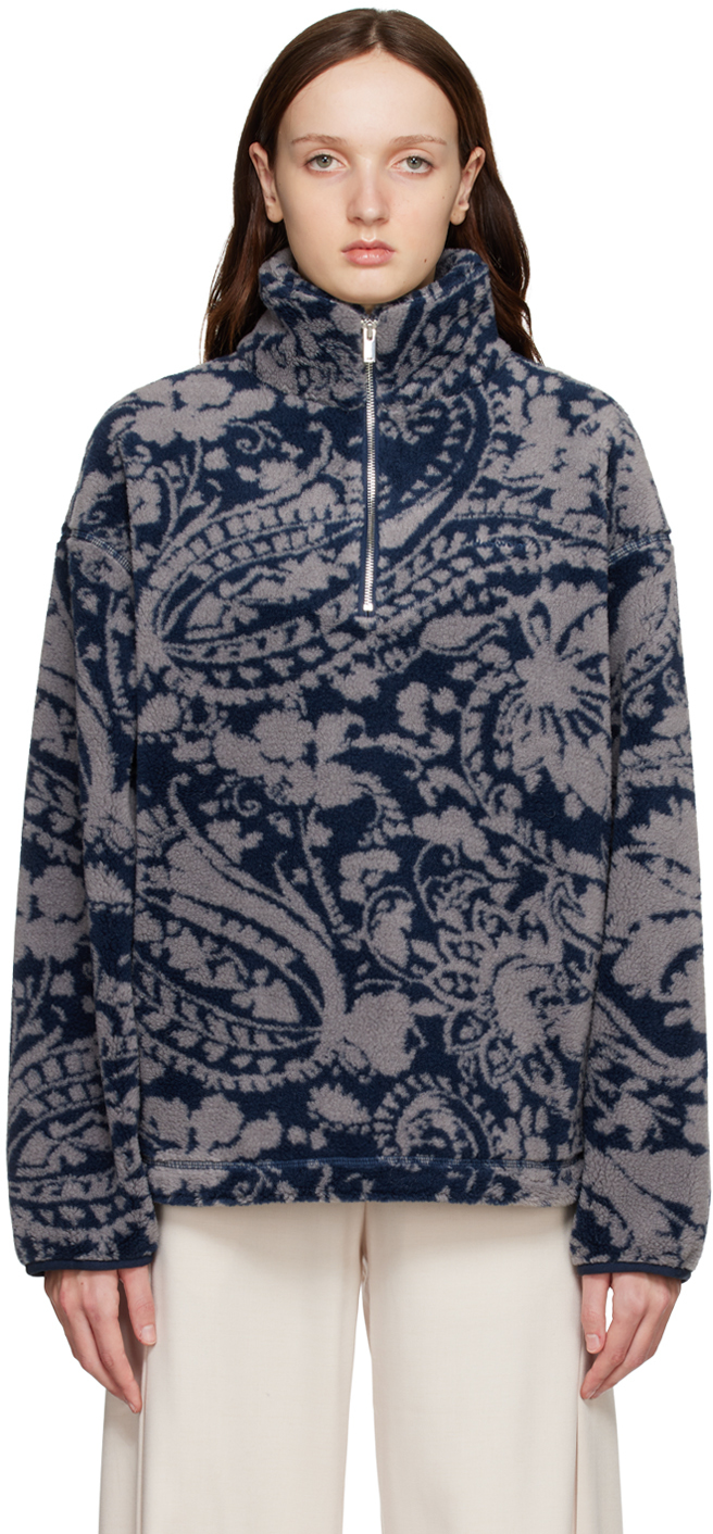 Holzweiler Blue Archie Paisley Sweater